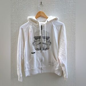 Marc Ecko Cut & Sew White Star Wars Stormtrooper Full Zip Hoodie Small